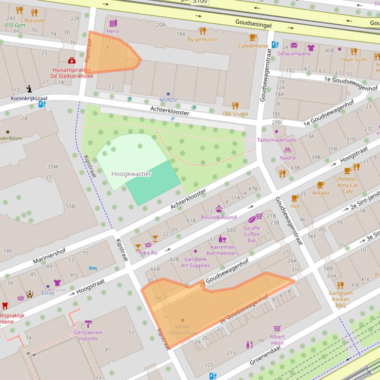 Kaart van postcodegebied 3011RT.