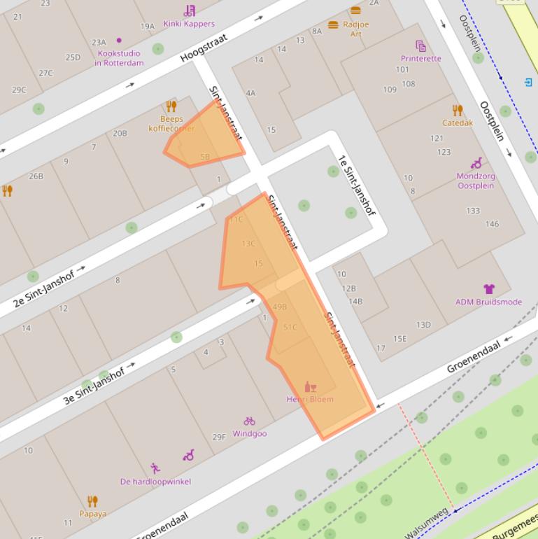 Kaart van postcodegebied 3011SB.