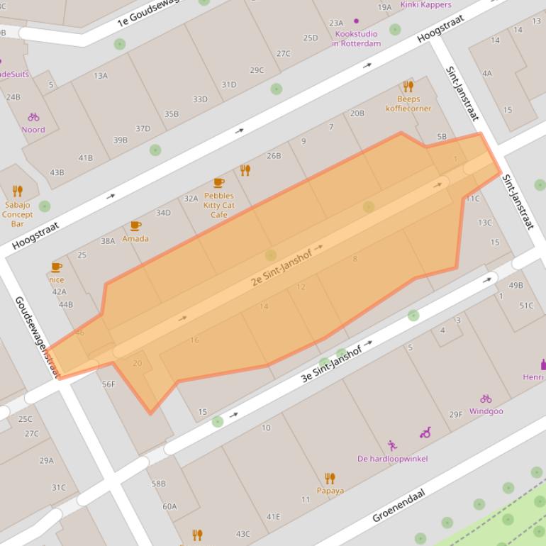 Kaart van postcodegebied 3011SG.