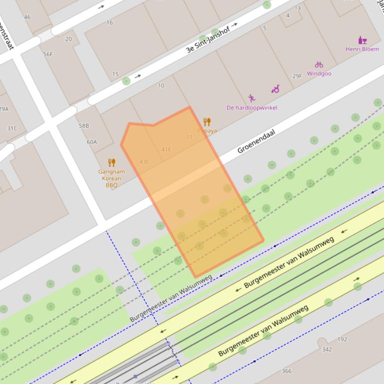 Kaart van postcodegebied 3011SM.