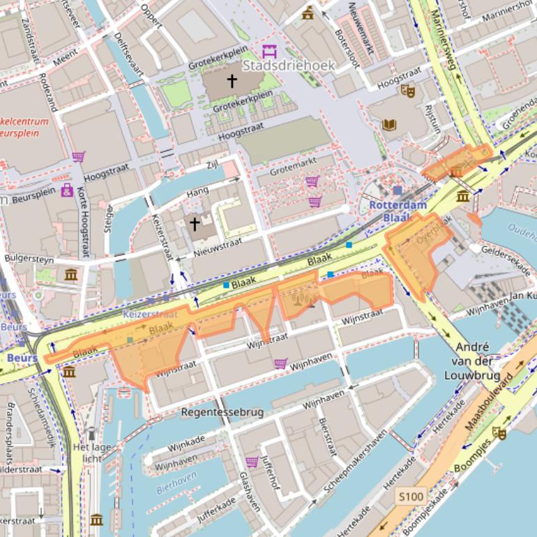 Kaart van postcodegebied 3011TA.