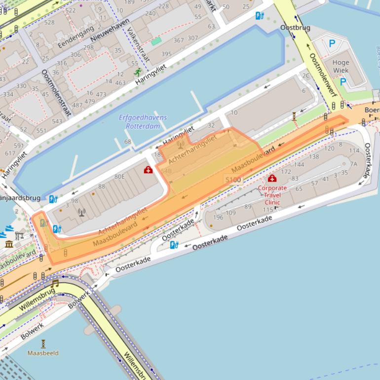 Kaart van postcodegebied 3011TC.