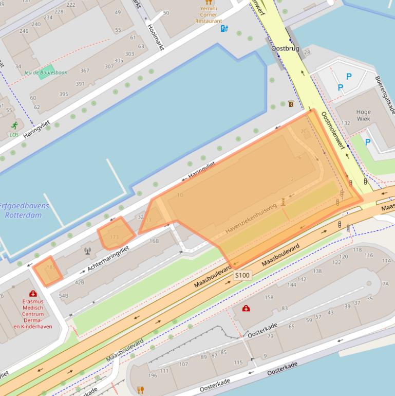 Kaart van postcodegebied 3011TD.