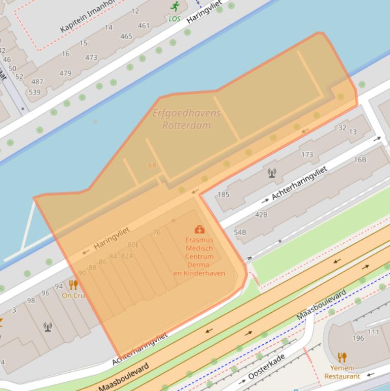 Kaart van postcodegebied 3011TG.