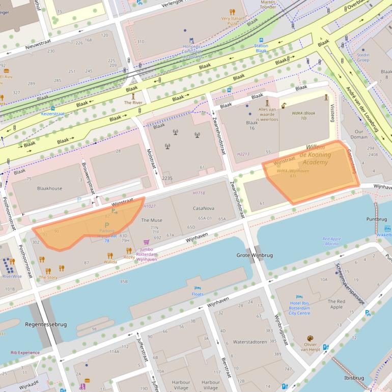 Kaart van postcodegebied 3011TP.