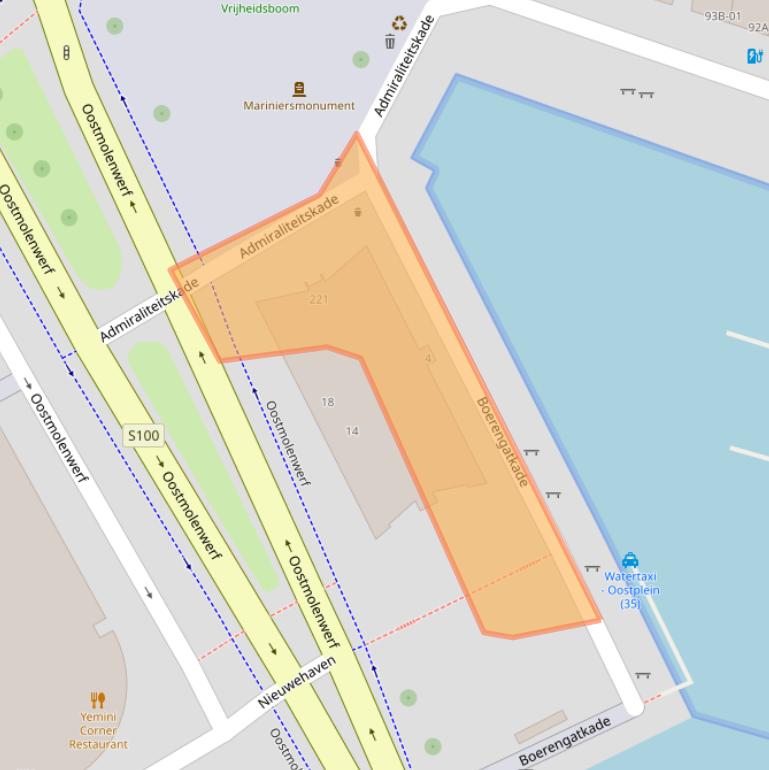 Kaart van postcodegebied 3011TT.