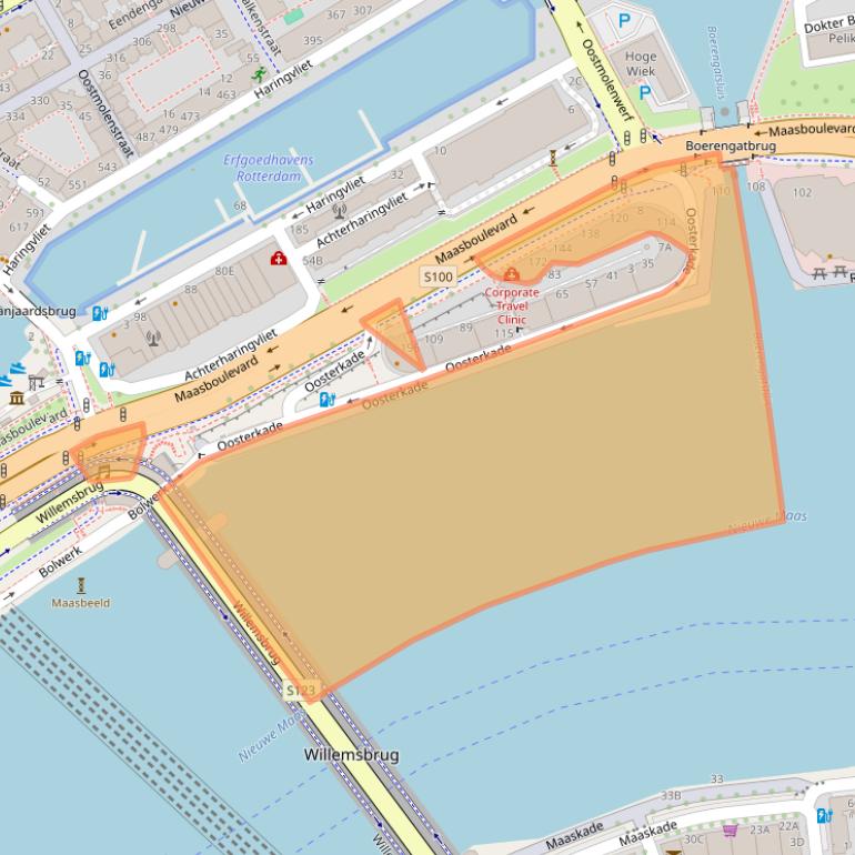 Kaart van postcodegebied 3011TX.