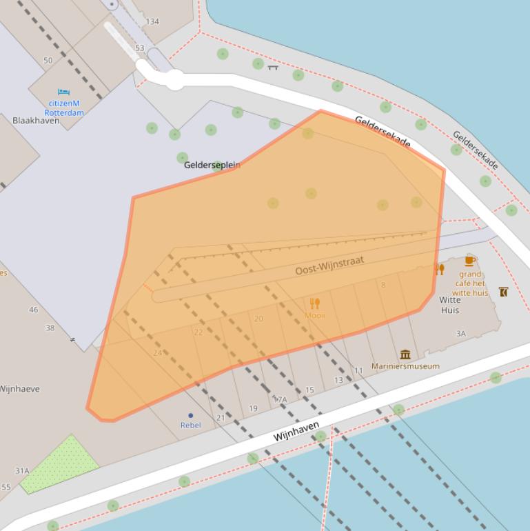 Kaart van postcodegebied 3011TZ.