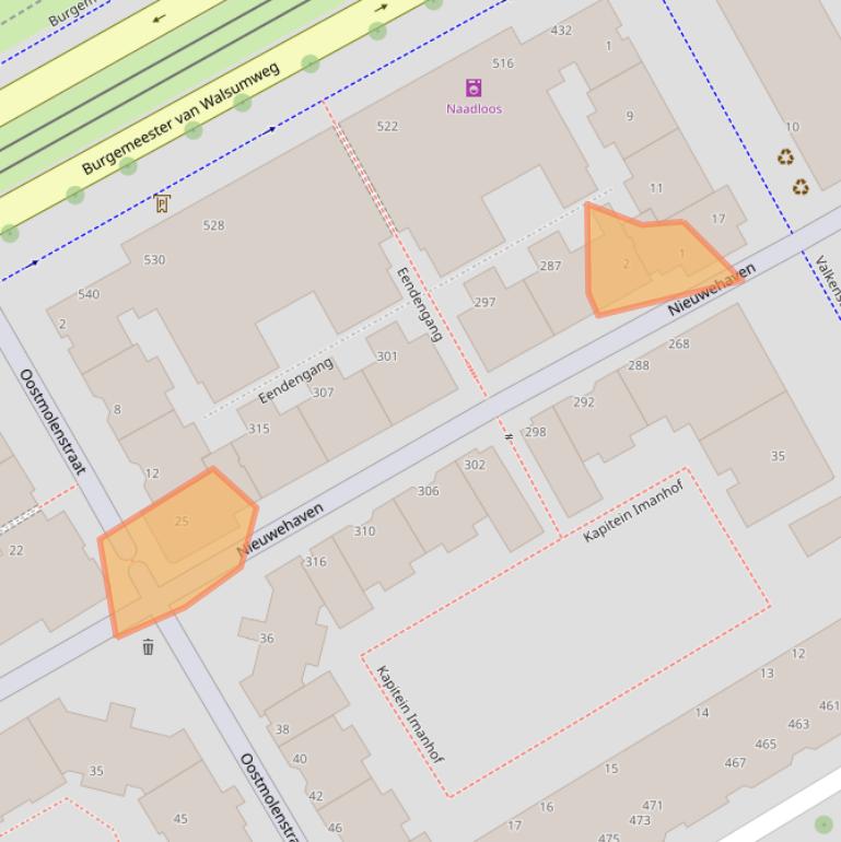 Kaart van postcodegebied 3011VL.