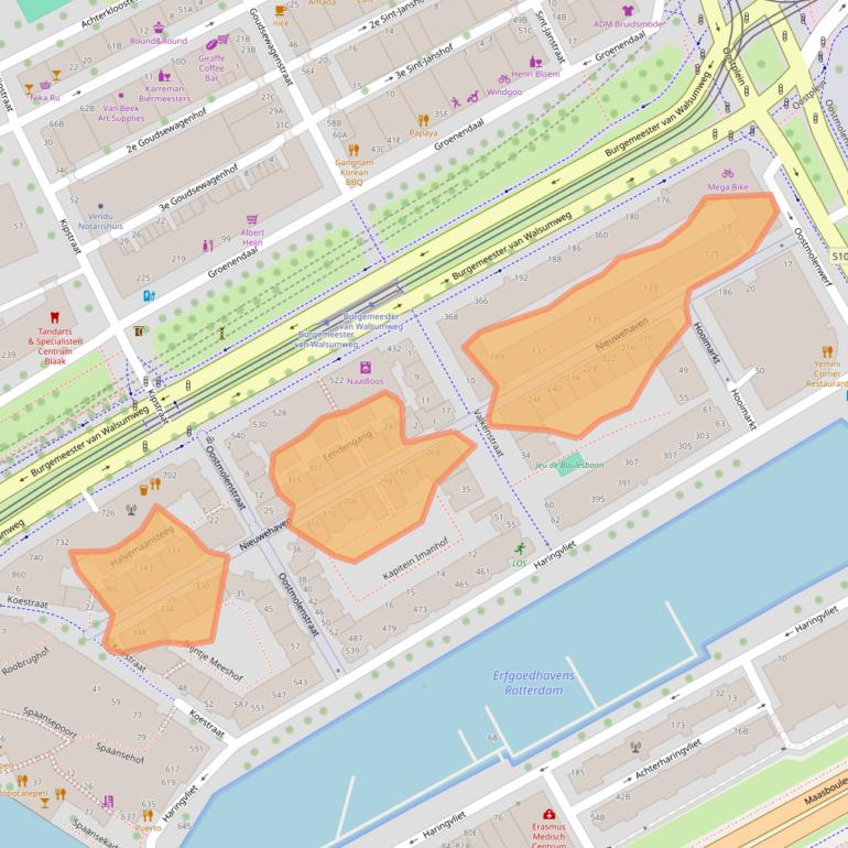 Kaart van postcodegebied 3011VN.