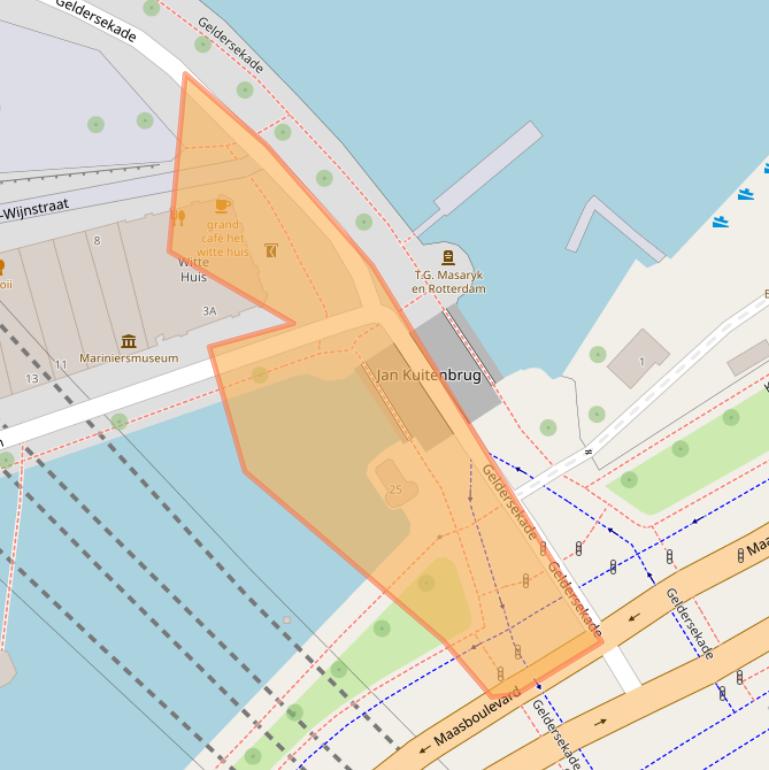 Kaart van postcodegebied 3011WB.