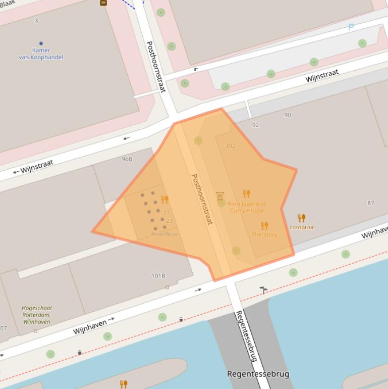 Kaart van postcodegebied 3011WD.