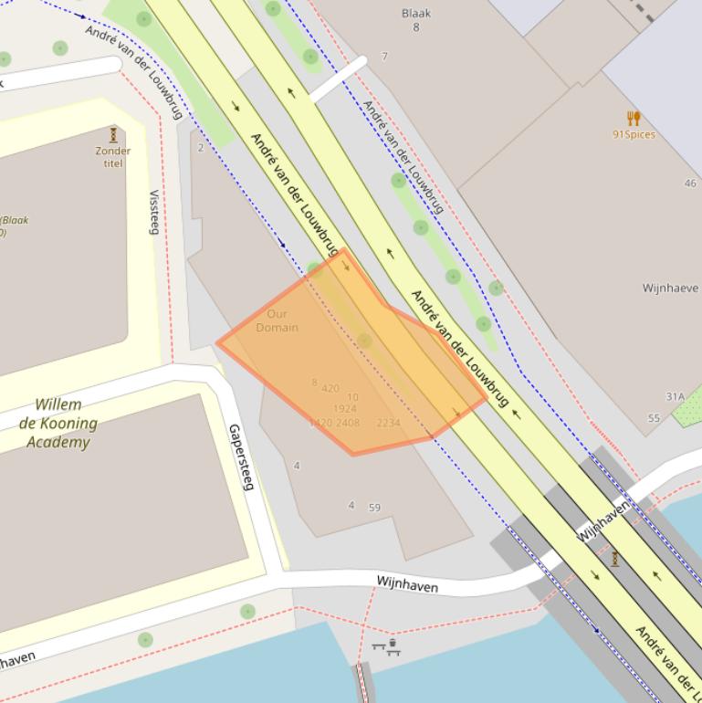 Kaart van postcodegebied 3011WM.