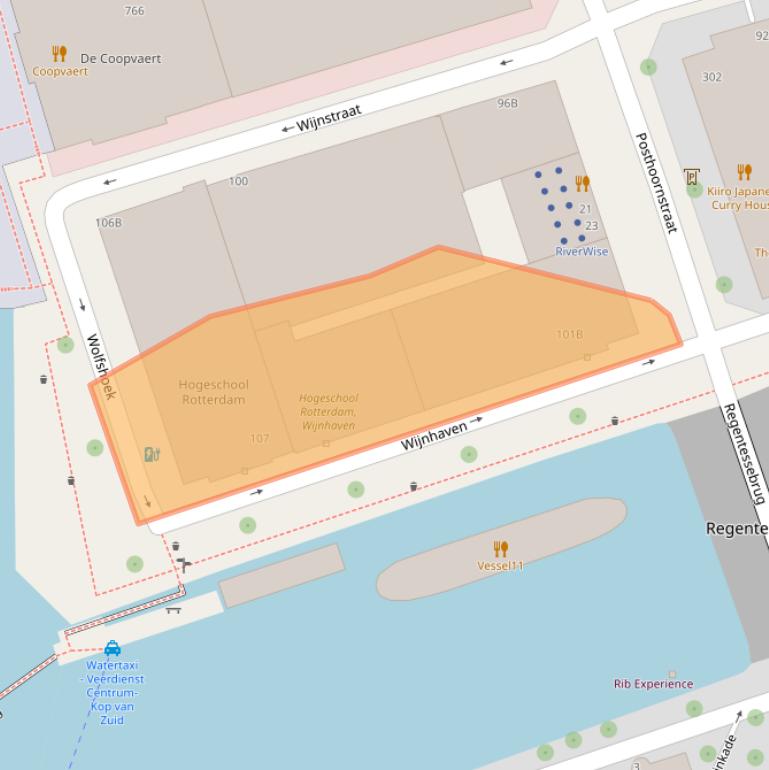 Kaart van postcodegebied 3011WN.