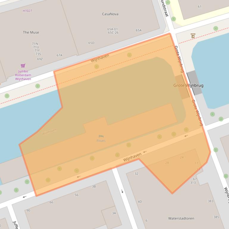 Kaart van postcodegebied 3011WR.