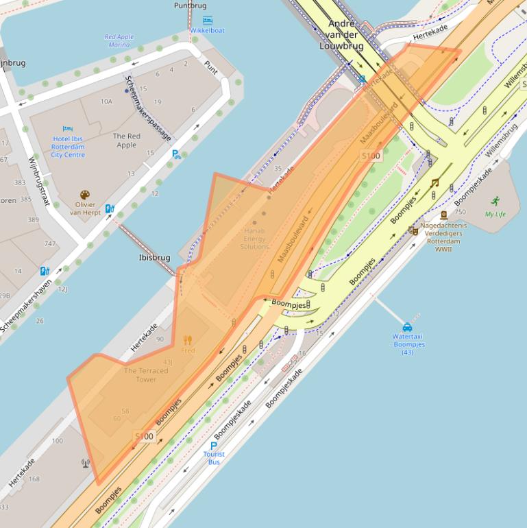 Kaart van postcodegebied 3011XB.