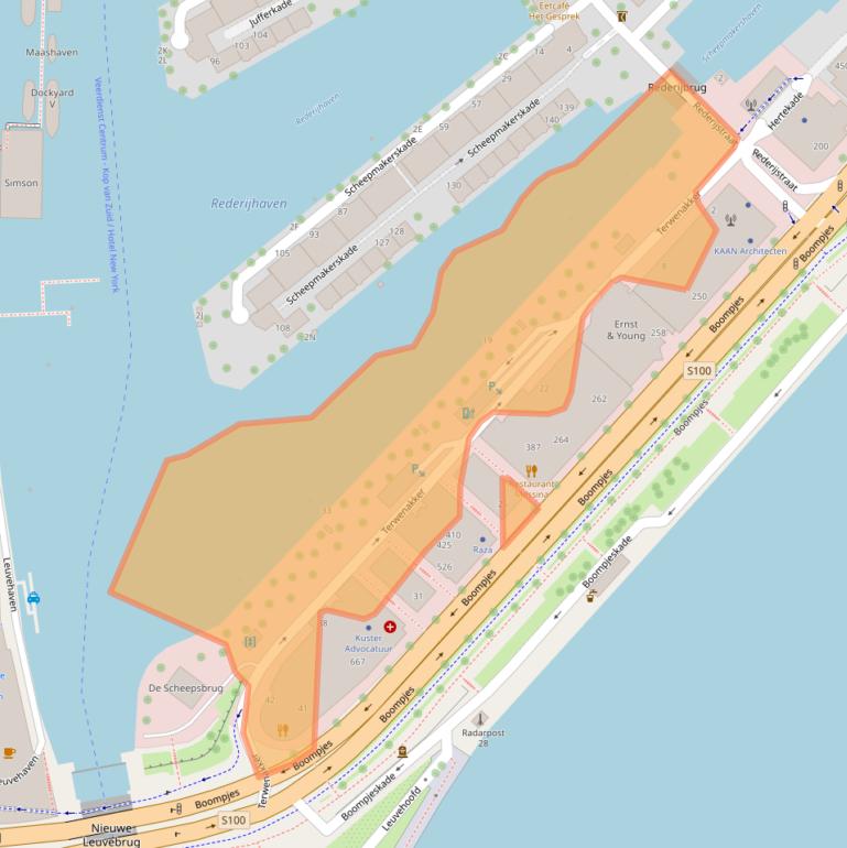 Kaart van postcodegebied 3011XS.