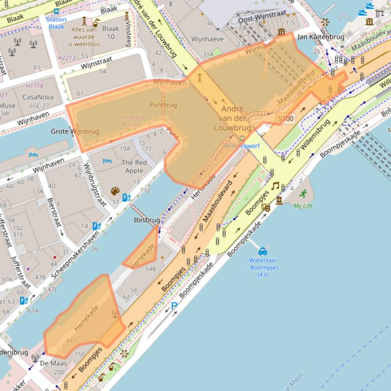 Kaart van postcodegebied 3011XV.