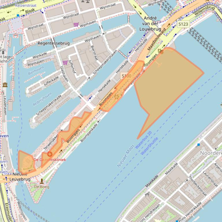 Kaart van postcodegebied 3011XZ.