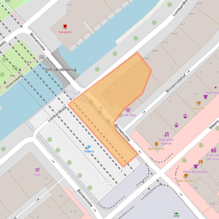 Kaart van postcodegebied 3011ZD.