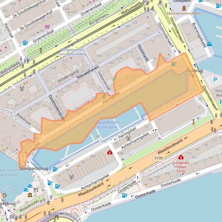 Kaart van postcodegebied 3011ZP.