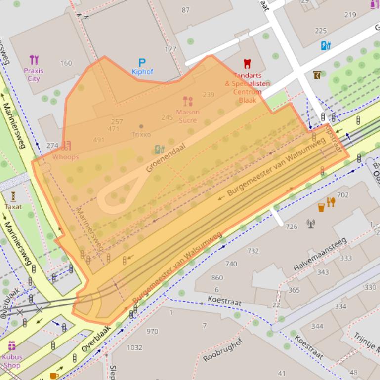 Kaart van postcodegebied 3011ZW.