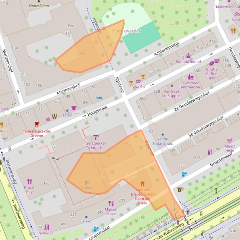 Kaart van postcodegebied 3011ZX.