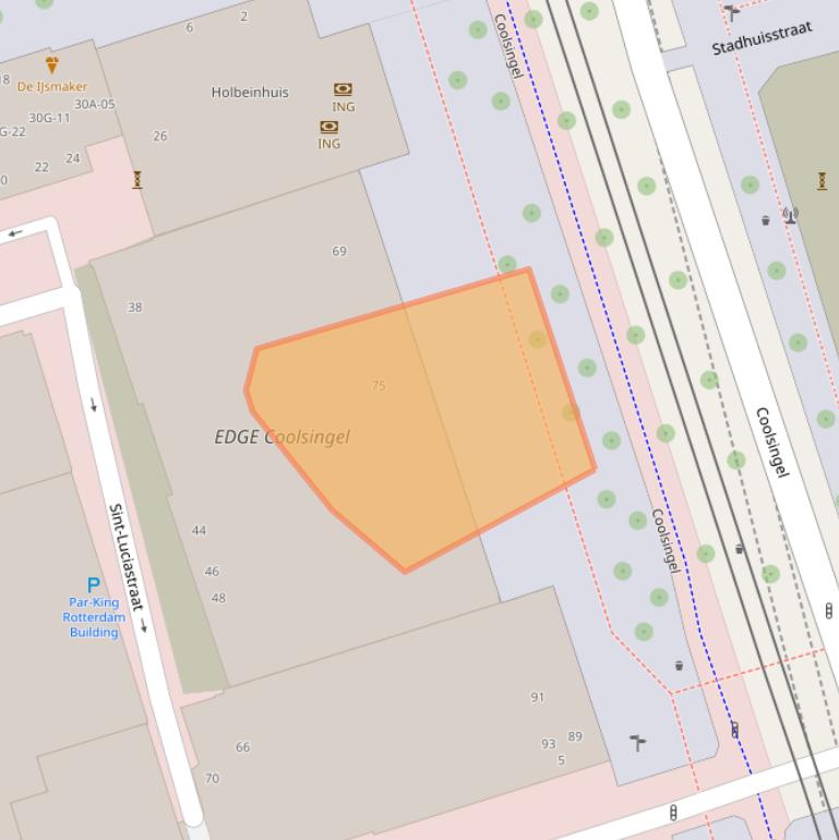 Kaart van postcodegebied 3012AD.