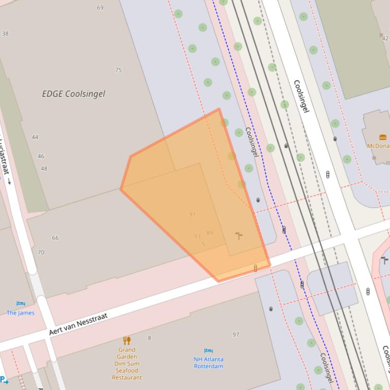 Kaart van postcodegebied 3012AE.