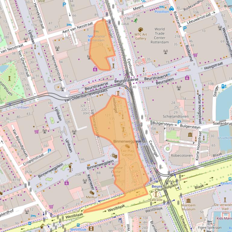 Kaart van postcodegebied 3012AG.