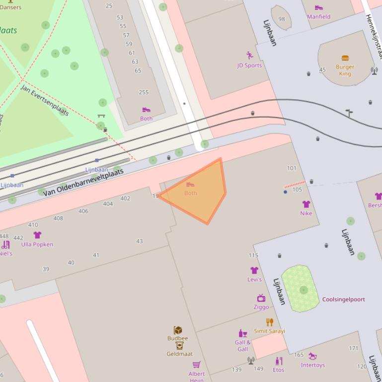 Kaart van postcodegebied 3012AJ.