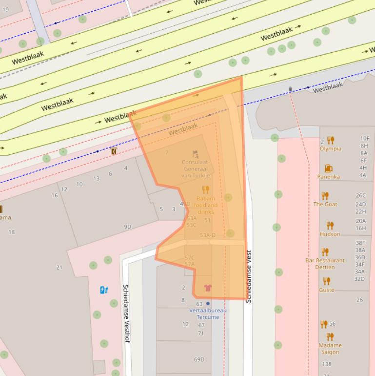 Kaart van postcodegebied 3012BD.