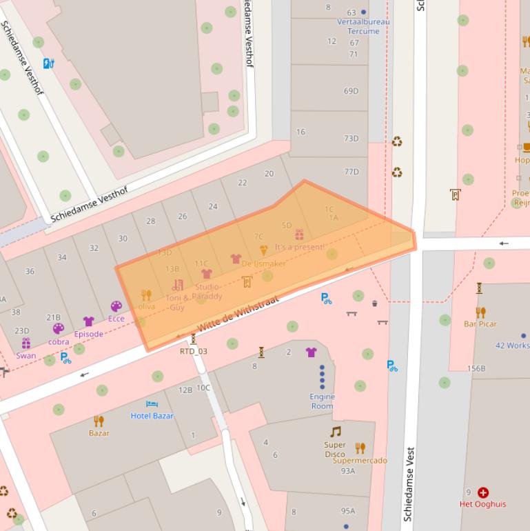 Kaart van postcodegebied 3012BK.