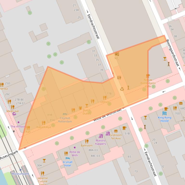 Kaart van postcodegebied 3012BN.