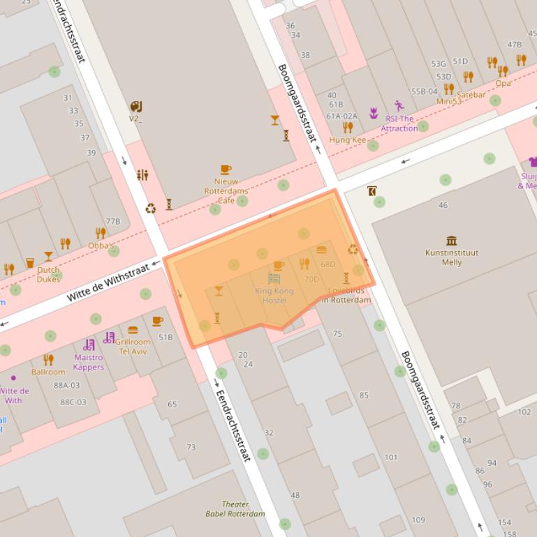 Kaart van postcodegebied 3012BS.