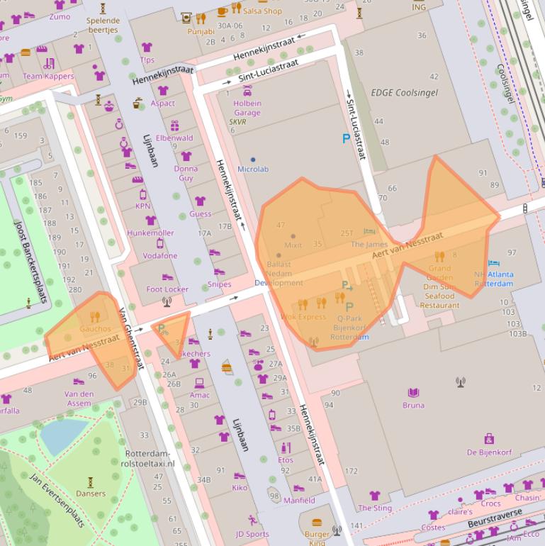 Kaart van postcodegebied 3012CA.