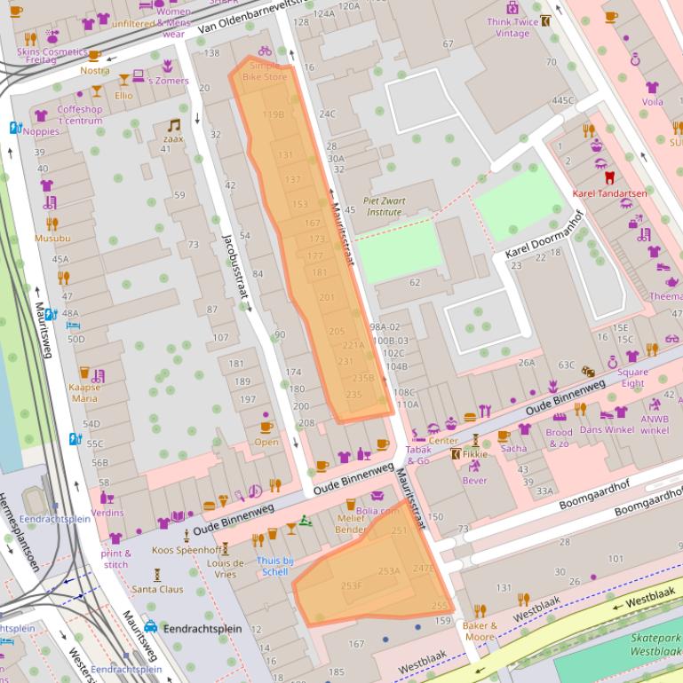 Kaart van postcodegebied 3012CH.