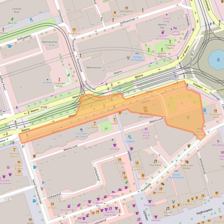 Kaart van postcodegebied 3012CM.