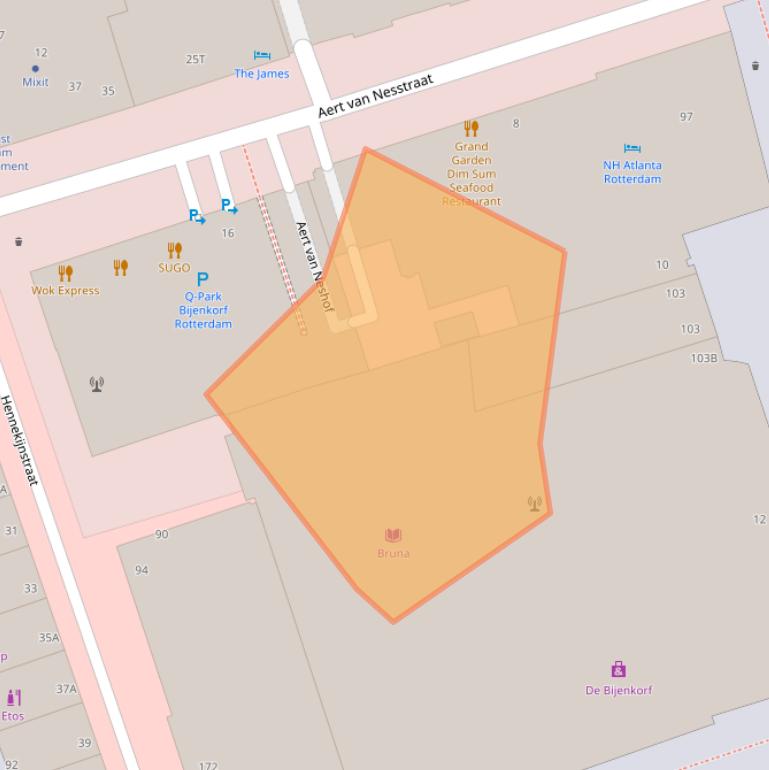 Kaart van postcodegebied 3012CS.