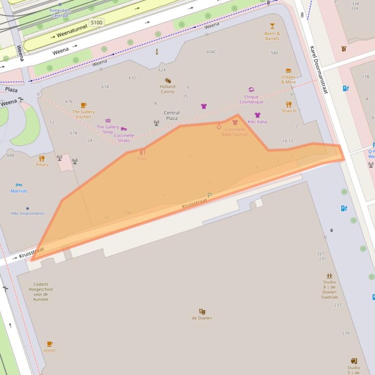 Kaart van postcodegebied 3012CV.