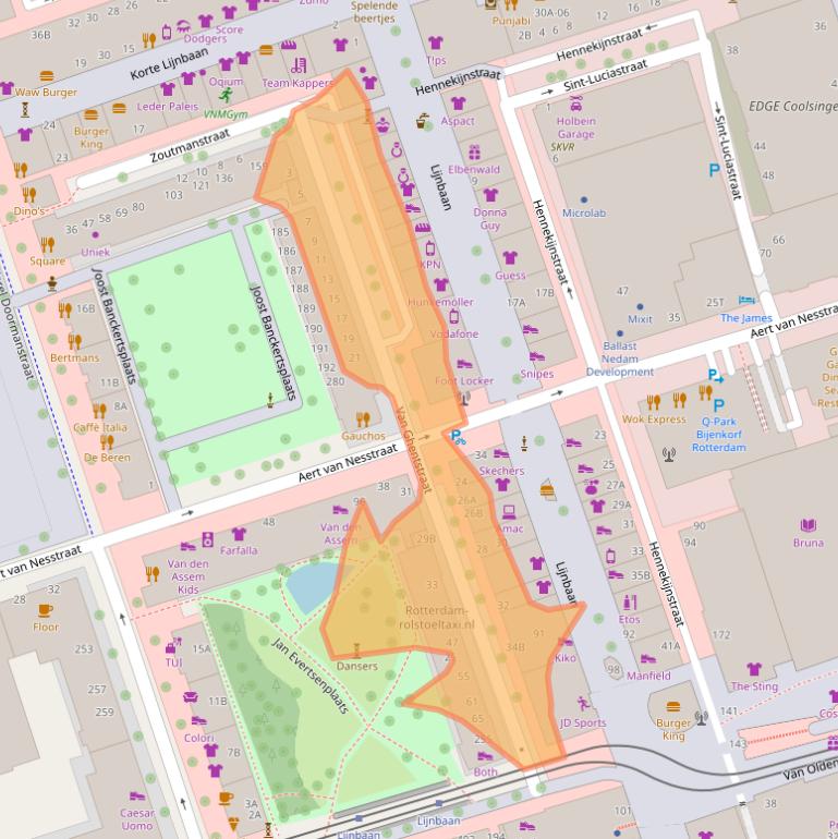 Kaart van postcodegebied 3012EA.