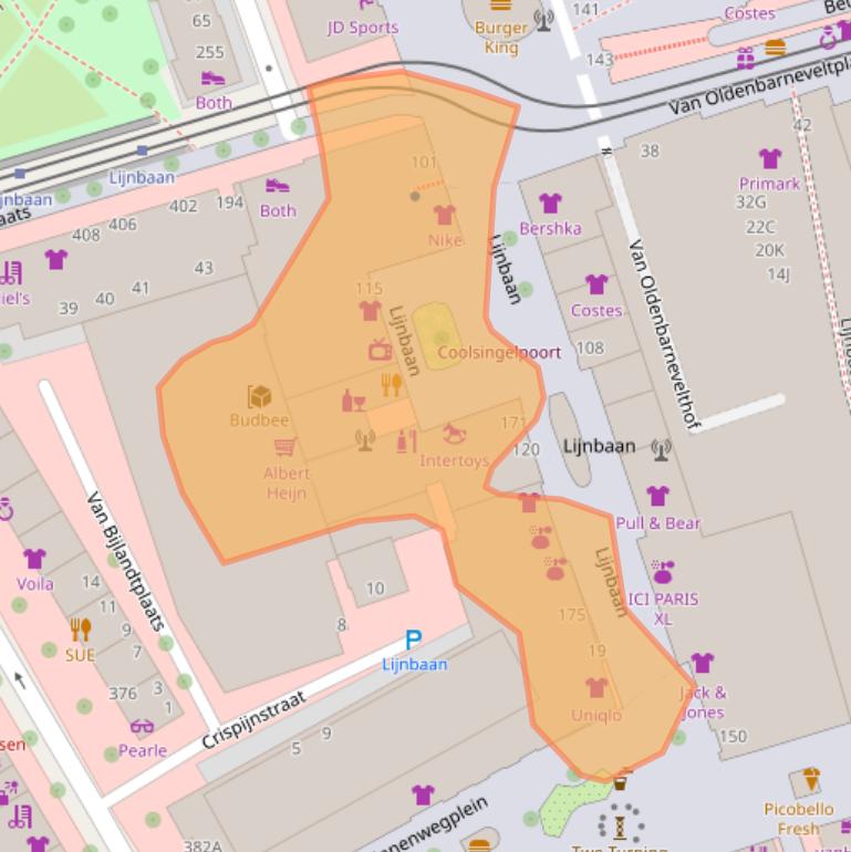 Kaart van postcodegebied 3012EN.