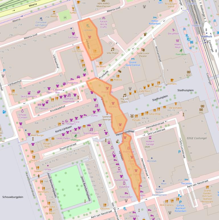 Kaart van postcodegebied 3012EP.