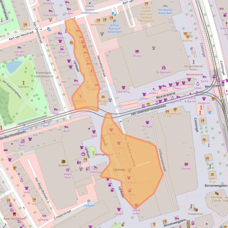 Kaart van postcodegebied 3012ER.