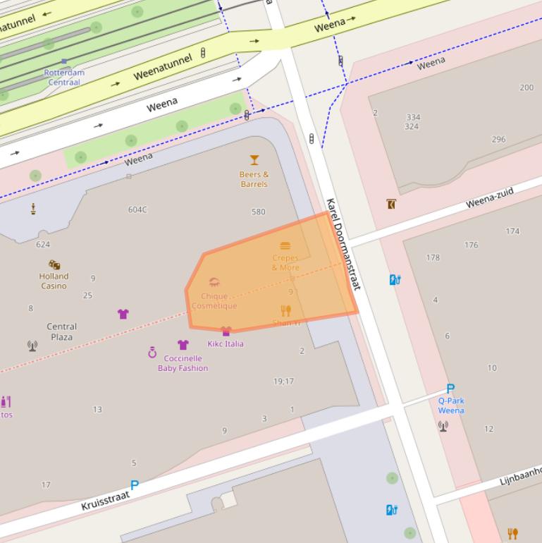 Kaart van postcodegebied 3012GD.