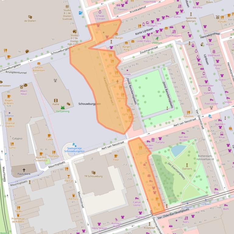 Kaart van postcodegebied 3012GP.