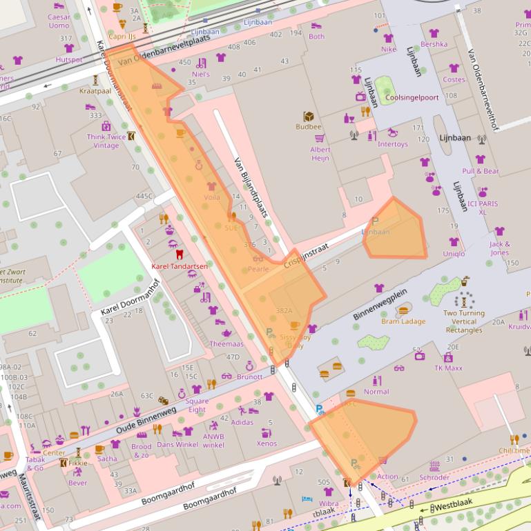 Kaart van postcodegebied 3012GR.