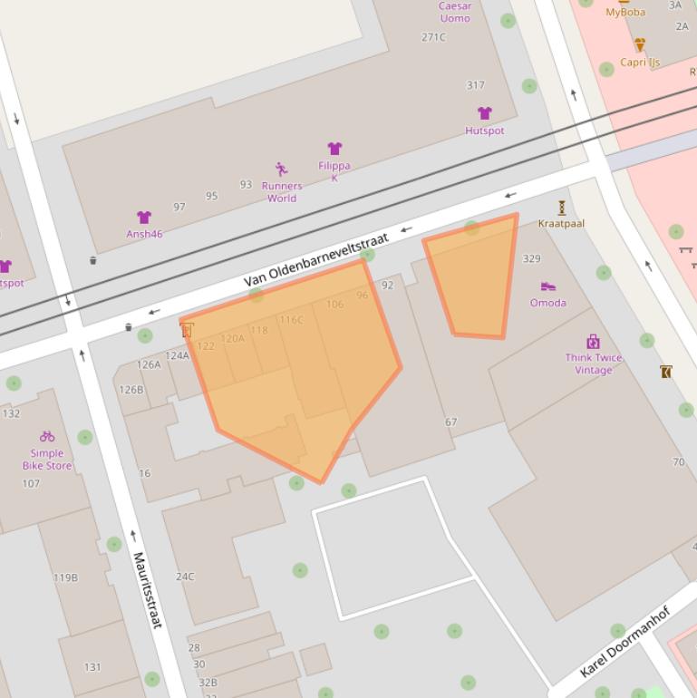 Kaart van postcodegebied 3012GV.