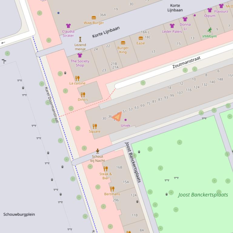 Kaart van postcodegebied 3012HE.