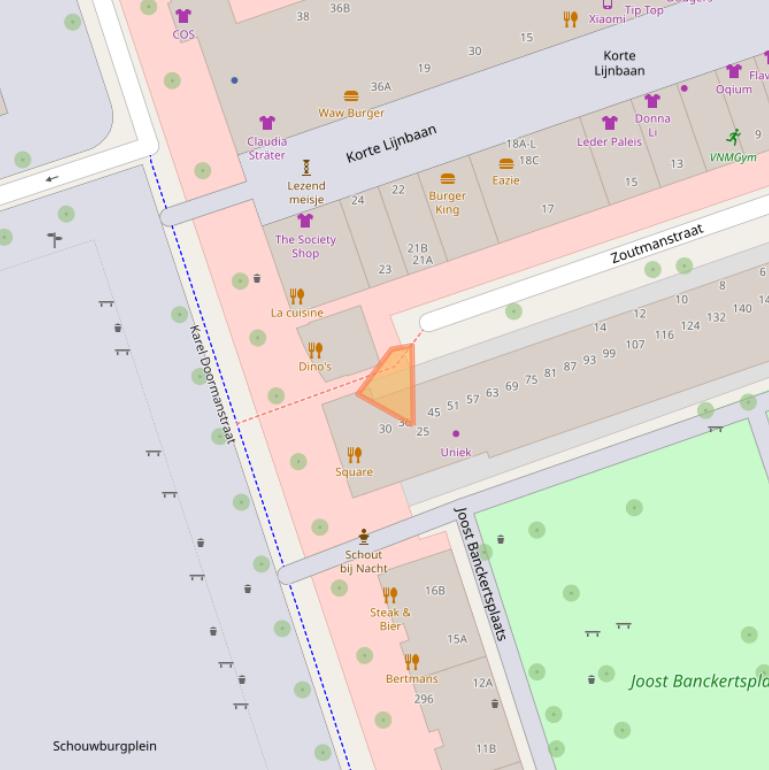 Kaart van postcodegebied 3012HG.